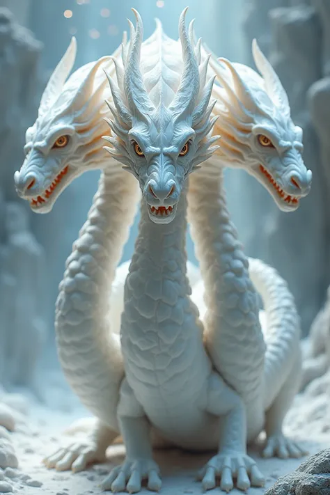 Hydra with 3 heads all white 