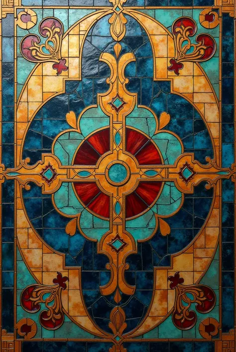 Antique :  mosaics inspired by ceramic tiles or stained glass.