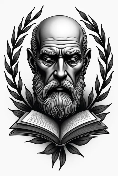 Black and white background for a philosopher tattoo