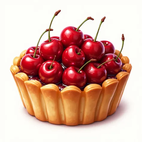 cherry tart、Illustration、２ｄ、 digital art 