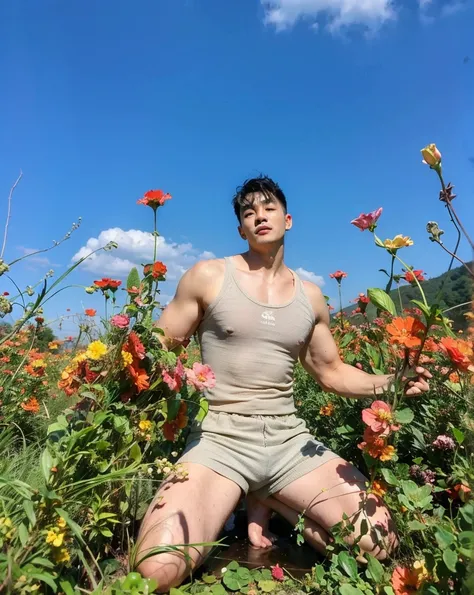 Realistic Photography, 8k , Handsome Chinese Men, shirtless