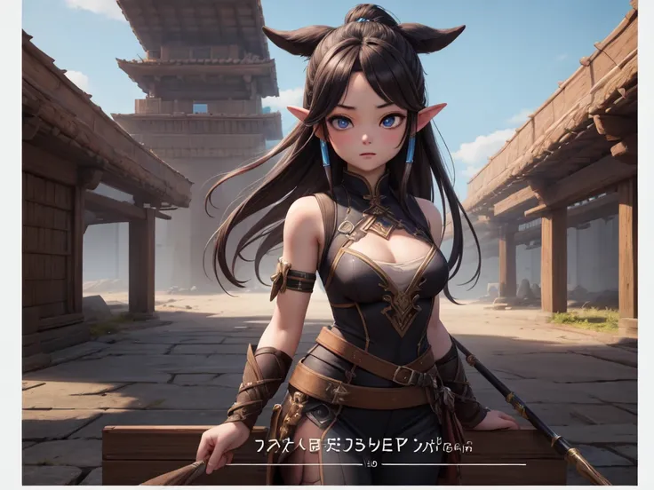 (8k,  RAW Photos,  best quality, masterpiece: 1.2),  1 girl, Avatar .50mm lens, RPG title screen, No characters
