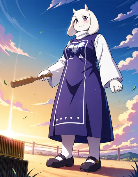 score_9,score_8_up,score_7_up, source_furry,, furry, fur whiter, 2D, BREAK, 1girl, solo, Toriel, young