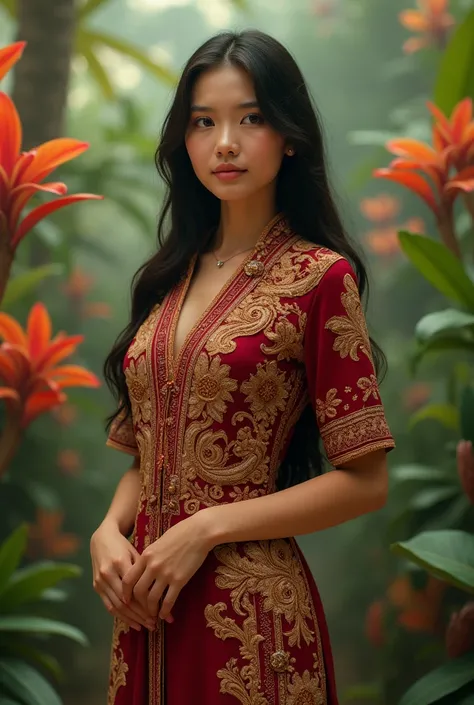 Girl wearing kebaya