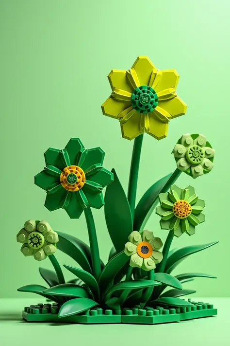 Lego flowers in green 