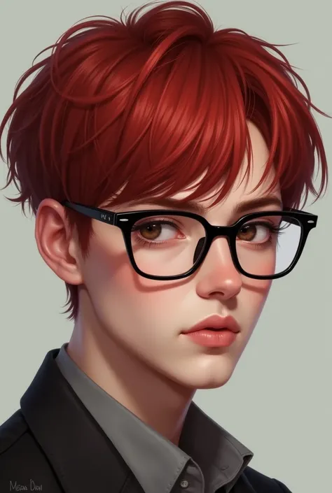 Negar and trans men glasses and dark red hair 