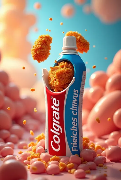 Toothpaste colgate flavor frango frito