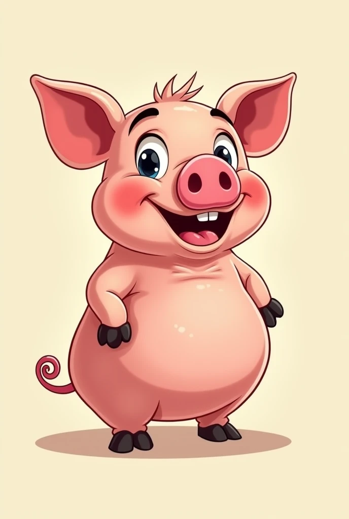 Make John Pork like a comic character, make it a little simpler, no background
Similar to the actual picture