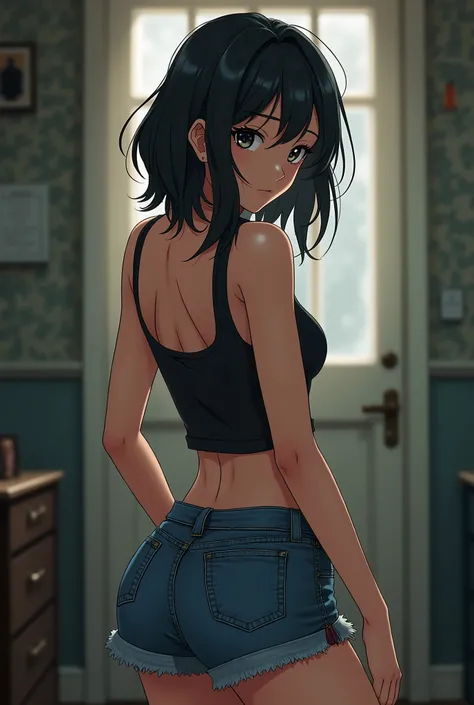 ((masterpiece)), (anime:1.3), (( best quality)), ( RAW Photos:1.2), ( professional photo shoot:1.3), ( high definition ), 8k,  Movie Lighting, Disheveled Hair,  one girl,(Aya Shameimaru), (Hair length about halfway between Diam and Bob:1.5),(Jet black hair...