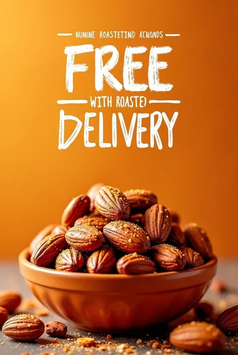 Poster for social media 
Spicy nuts selling almonds 
Include text 
Free delivery 
9681890


