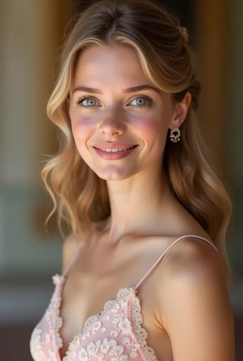 
Princess Leonora Sofia is an 18 year old member of the Spanish Royal Family. She is a young and elegant princess with a poised yet approachable demeanor, inspired by the youthful members of the Spanish royal family. She has a heart-shaped face with soft, ...