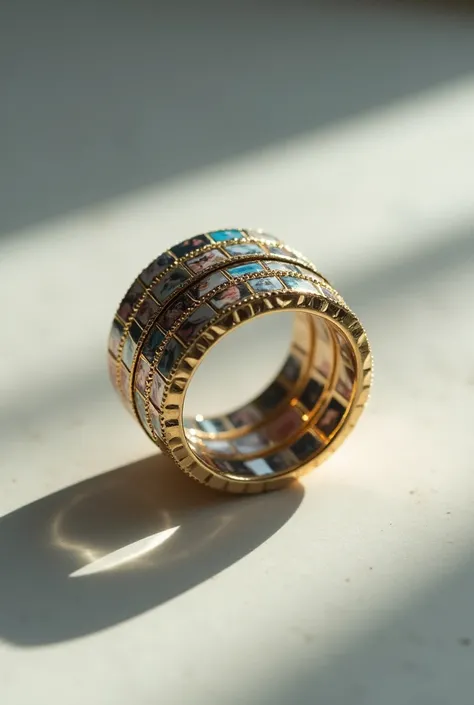 ring with 14 immaculate images on the ring itself