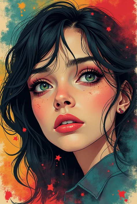  Smile comic booksBeautiful girl who through her eyes shows the sadness and pain she feels and who transmits all this through art