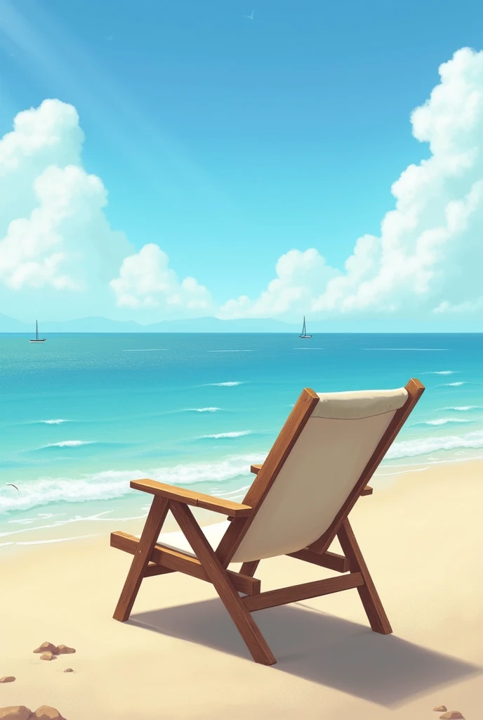 Chair in front of  beach wide 