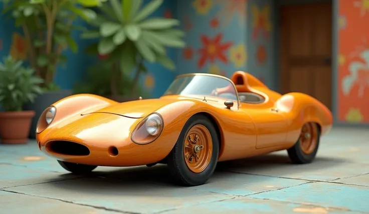 The Wooden Sports Car was a unique and charming vehicle, its exterior made entirely of smooth and polished wood.

Despite its unusual construction, it had a sleek and aerodynamic design, its body shaped like a standard sports car.

The car was painted in c...