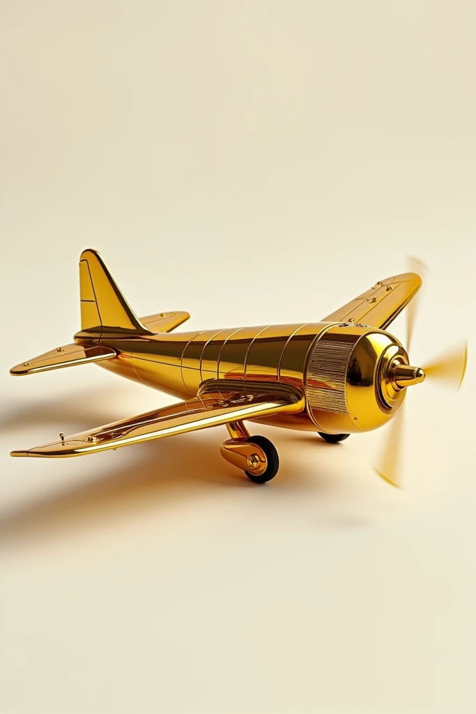 toy golden plane side view