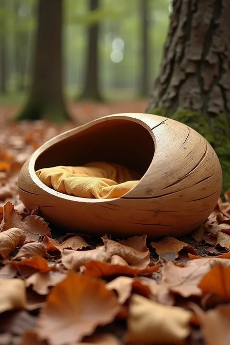 a teak cocoon among dry teak leaves, real pics high quality