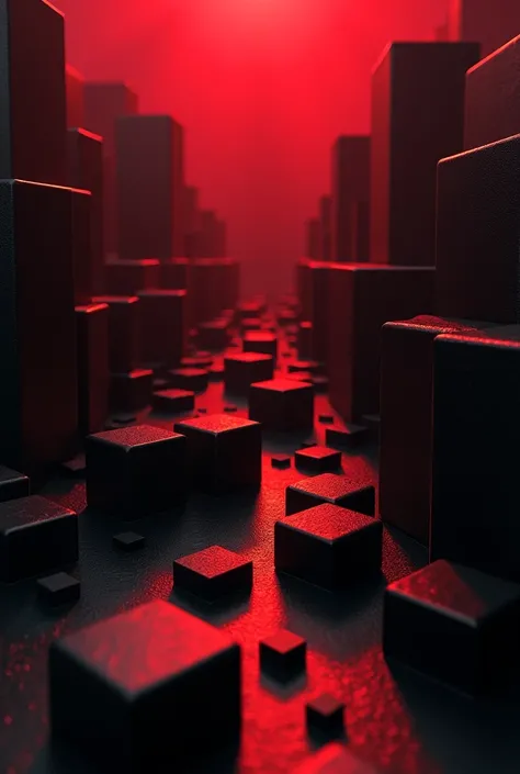 Black Red Cubes Dimension 