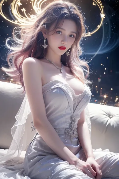 best quality, tmasterpiece,Ultra-high resolution,Clear face,（Reality：1.4），ferpect lighting，(upper body shot), (photorealistic:1.50), anime wallpaper, Guviz style artwork, cover-up fantasy up to magic , by Yang J, Guviz, beautiful artwork illustration, beau...