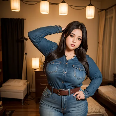 dark vintage film style, super cute chubby very curvy hips mexican nerdy emo teen, short brown hair, beautiful detailed brown ey...