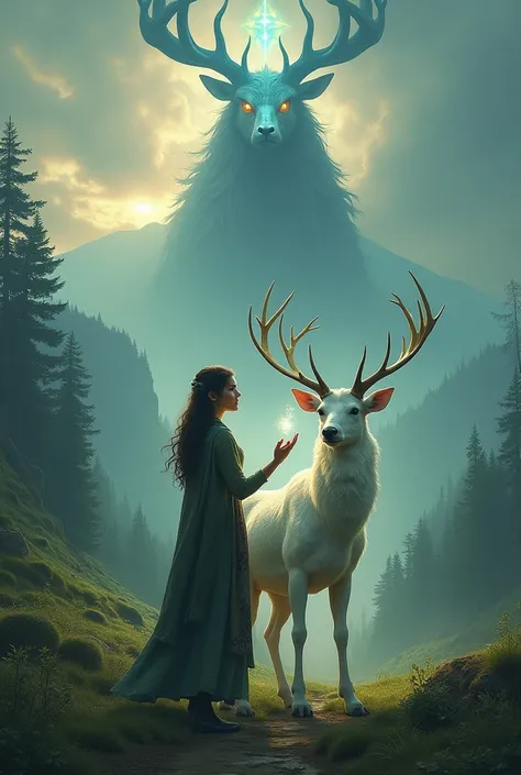 A woman named Maya, guided by a majestic white deer named Ora, emerged as a courageous hero, defeating a powerful sorcerer and protecting her village through her unique ability to understand the language of animals and harness the power of nature.