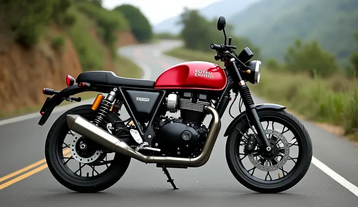 2025 royal enfield continental gt 650 in red colour