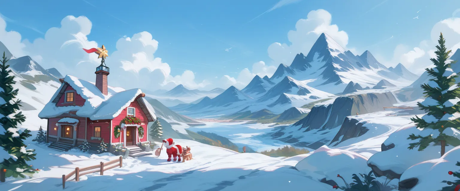 christmas vibes ultrawide ,cozy ,lofi ,landscape