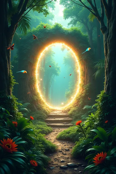 A cosmic portal in a dense tropical rainforest 