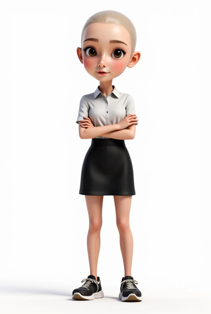 a cute cartoon character in professional outfit, standing full body shot, highly detailed, 4K, 8k, photorealistic, masterpiece, vibrant colors, dynamic lighting, soft ambient lighting, clean professional look, stylized, dynamic pose, confident expression, ...