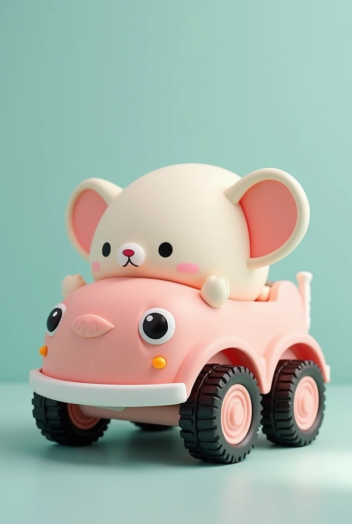 cute vehicle、 High Quality、Ultra delicate、 pastel colors、Round shape、track