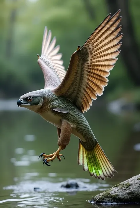 Non je veux une truite avec des ailes de faucon et une pate verte