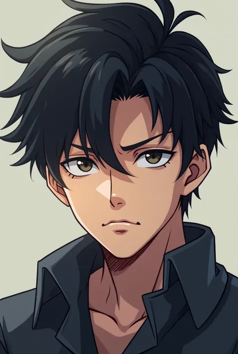 anime boy frowning 