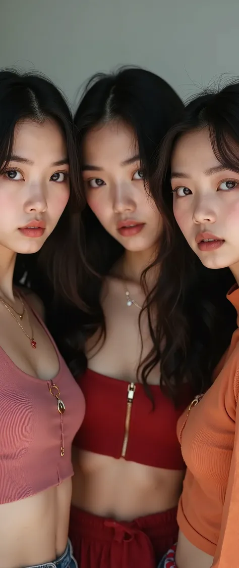 3 girls, 20 years old, trio, hip hop styles, prettiest, asian girls, perfect eyes, perfect faces, dark eyes