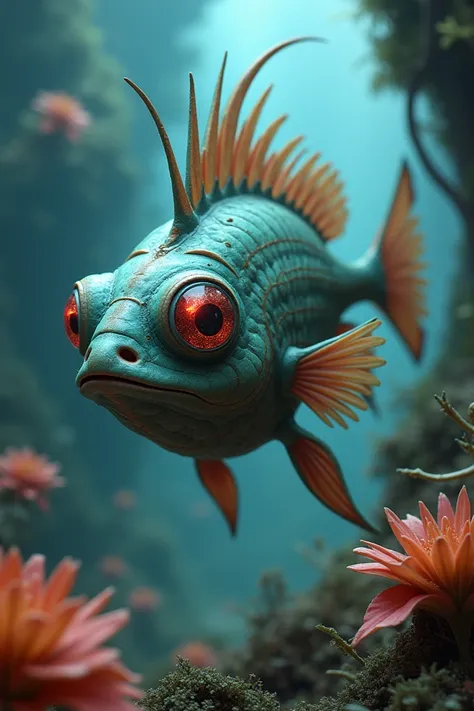 Can you create a fish for me that doesnt exist with spikes and 3 eyes