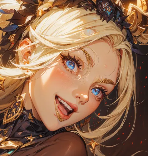 digital painting, League of legends,A young 20 years old cute ,sexy girl  with long blonde hair and joyful face,she is not wearing socks, thighs exposed, wearing a Christmas costume, princess face
