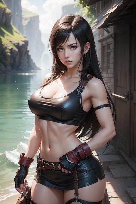 Tifa lockhart, Final fantasy, majestic, masterpiece, random scenic background