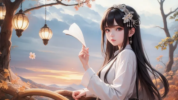   Please pay special attention to the atmosphere around the eyes and the style of the hairstyle  .  请特别注意眼睛周围的氛围和发型的风格,   and draw someone similar to her  . [return,  Who blends in with her ， create a girl who looks like Arwood Zui  .  You can arrange her ...