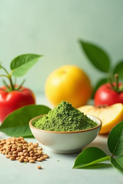 Moringa poweder with foods 