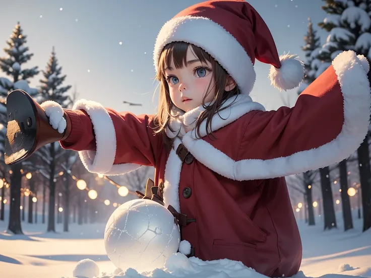 Christmas background, in the bottom there is a winter image of a ren playing with snowballs, empty rows so you can write, writing, Christmas vibe