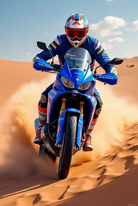 Yamaha Ténéré 600 bleu Gauloises at the Paris-Dakar