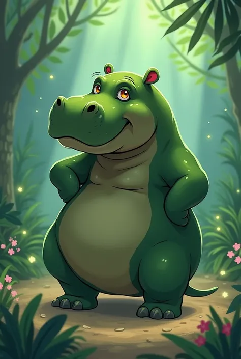 Hippo, Green, anime, Sexy dance