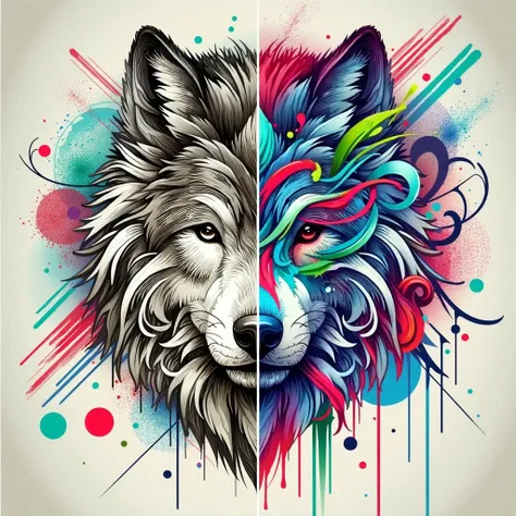 My nickname is Wolfen Royce. I created a suitable visual for this. Can you develop it in a nice way? Graffiti, nobility, etc. Creativity is up to you, its already in the colors and the visual.