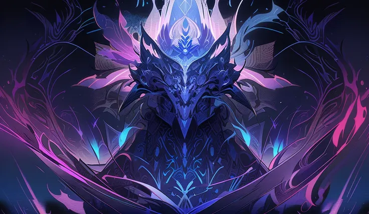 Create a stunning computer wallpaper featuring an anime-inspired warrior. The character is depicted in intricate, detailed battle armor with a metallic sheen, standing confidently against a solid black background. Faint, tribal-style designs subtly fade in...