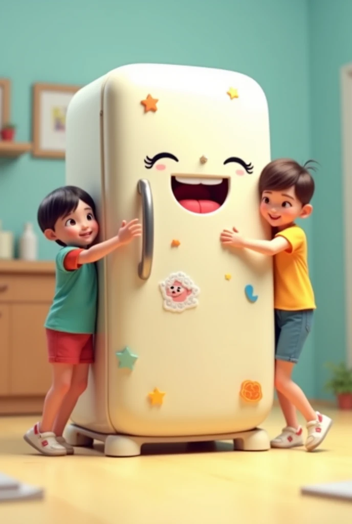  A refrigerator with arms and legs that one. Hugs people and is happy  