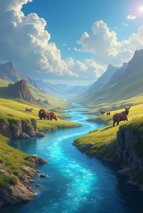 


7.  River of Life
A sparkling river ,  flows through the steppe and along it there are scenes from ancient Kazakh legends, that seem to come to life right on the shore .
 Bring legends to life like Mistan Kempir , Albanians  ,  ayu and tdk 