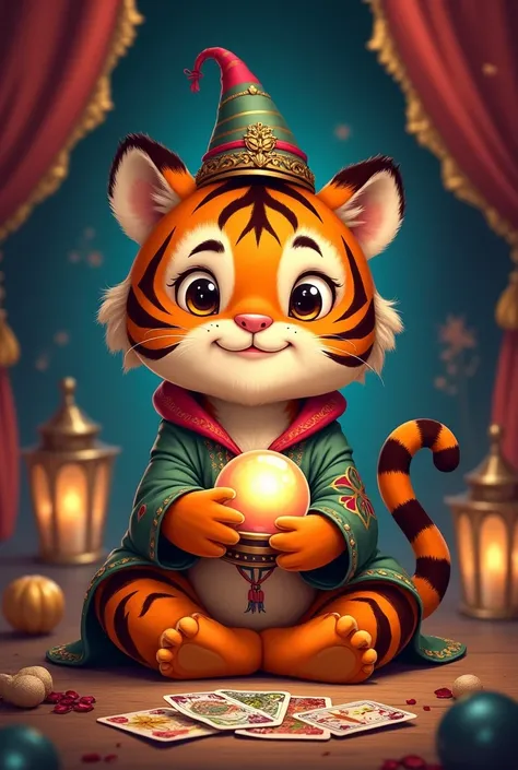 Cute tiger fortune teller