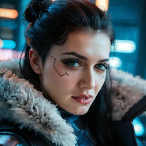 FACE WOMAN powerful armor, sharp look,
Frost, Calls, perfect details, (Best Quality, 4k,
High resolution, masterpiece:1.2), ultra detailed,
realist:
1.37, HDR, studio lighting, vivid colors, (cyberpunk,
Futuristic) style, lcy Blue Color Scheme, dynamic
lig...