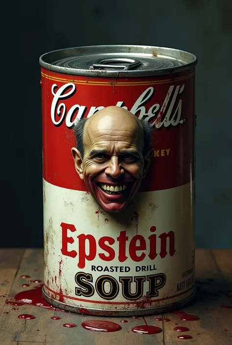 Can of Soup themed Jeffrey Eppstein , with Roasted Drill flavour 