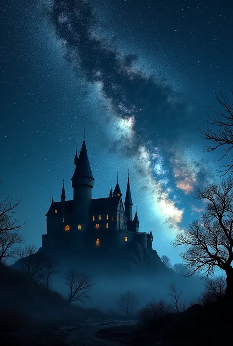 Beautiful Milky Way　Dark Castle　 Halloween