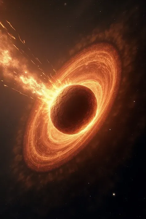  "A massive star collapsing inward, shrinking under its own gravity, turning into a black hole. The process of gravitational collapse is visible."